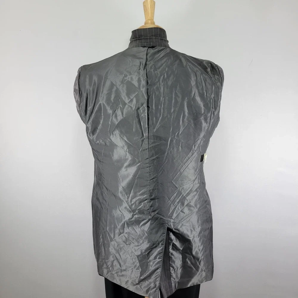 GAP Men's Sport Coat Blazer‎ Two Button Gray Striped Cotton Spandex Size 42L